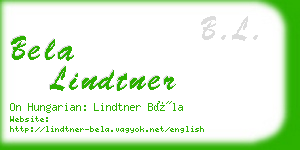 bela lindtner business card